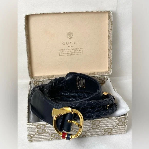 Gucci | Accessories | Vintage Gucci 97s Gold G Buckle Sherry  display picture 2